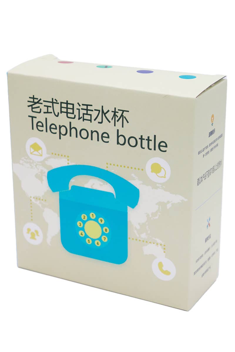 Cap Zone – wholesale Water bottle – Retro Telephone Sippy Straw Travel Water Cup4