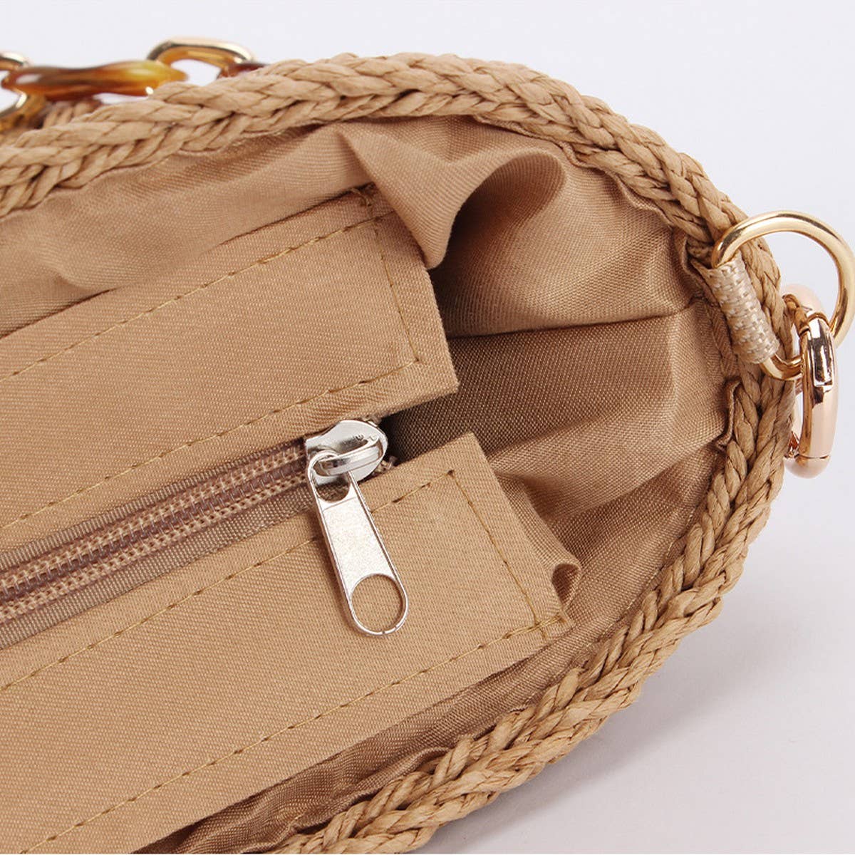 ACCITY - Wholesale Beach Bag - FASHIONABLE AND SIMPLE SOLID COLOR STRAW BAG_CWAB47026