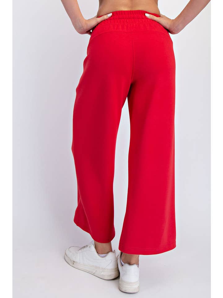 Peace Love Line - Wholesale Pants - Women's - PL9595 - MODAL SCUBA CROPPED WIDE PANT12