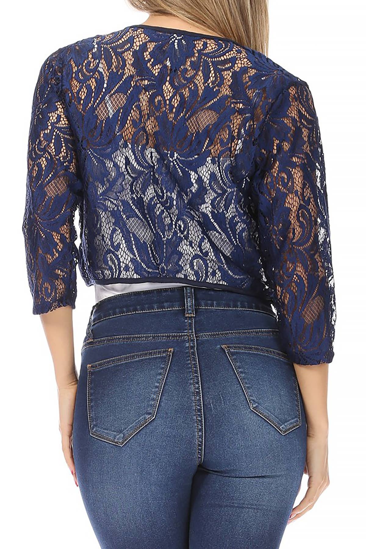 MOA COLLECTION - Wholesale Cardigan - Women's - Women's Casual Lace Bolero Crochet Cardigan14