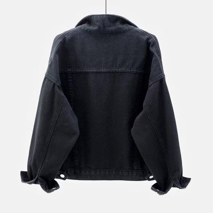 UZ Wholesale Store - Wholesale Denim Jacket - Women's - Oversized Vintage White Denim Jacket