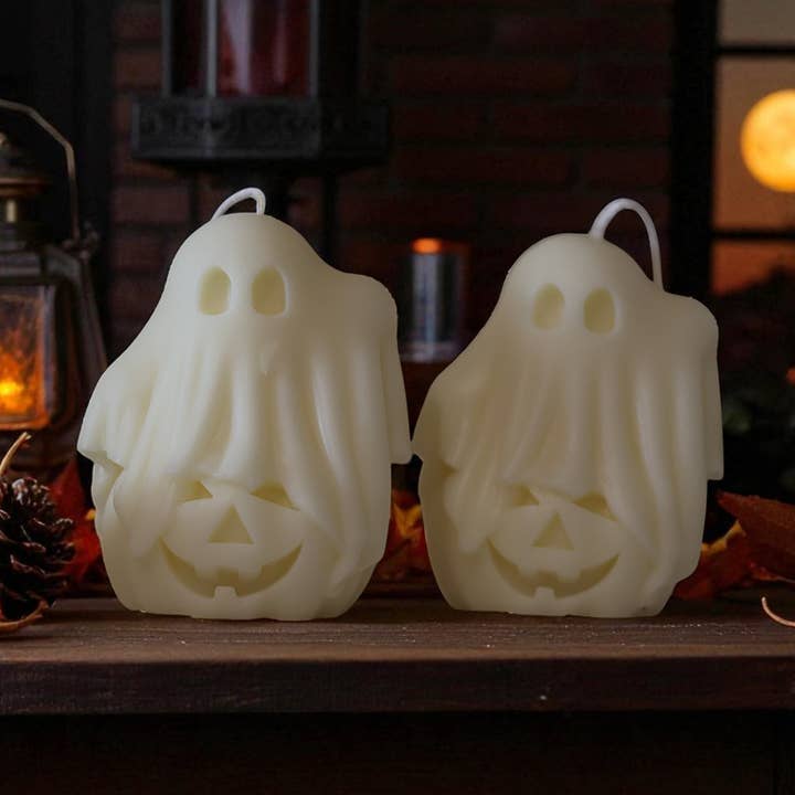 Pumpa spökljus 3 1/4x2.5in - Halloween för wholesale av Agaboo Candle