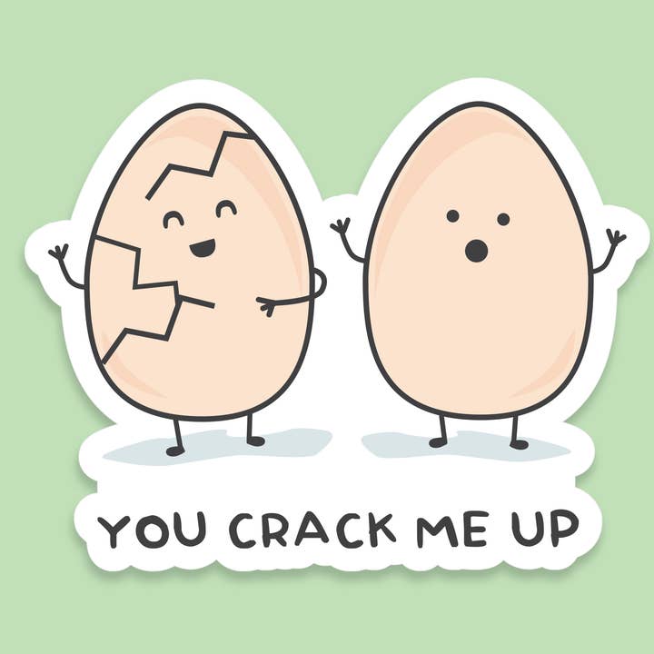 'You Crack Me Up' Sticker for wholesale by CGB Giftware