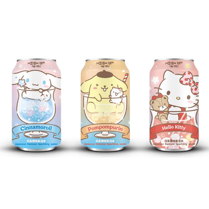 EAU PÉTILLANTE SANRIO & AMIS ORIGINALE 24/boîte pour la vente par MITIN