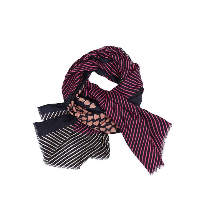 Hellen van Berkel HeartMadePrints - Wholesale Scarf - Unisex - Mina red scarf 100% wool