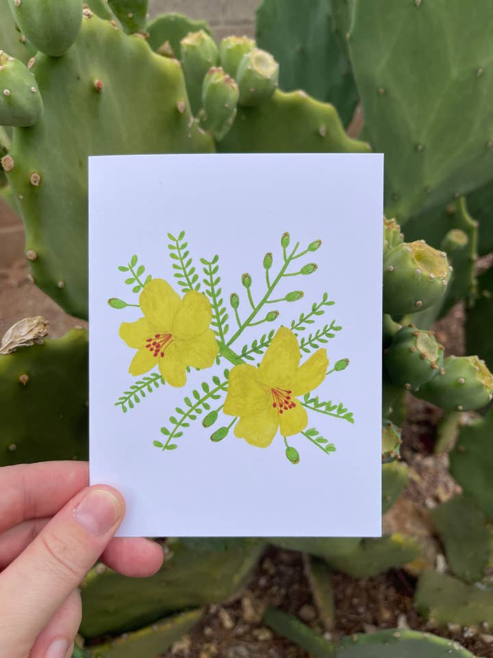 Palo Verde Bloom Greeting Card for wholesale by Brushes and Boots