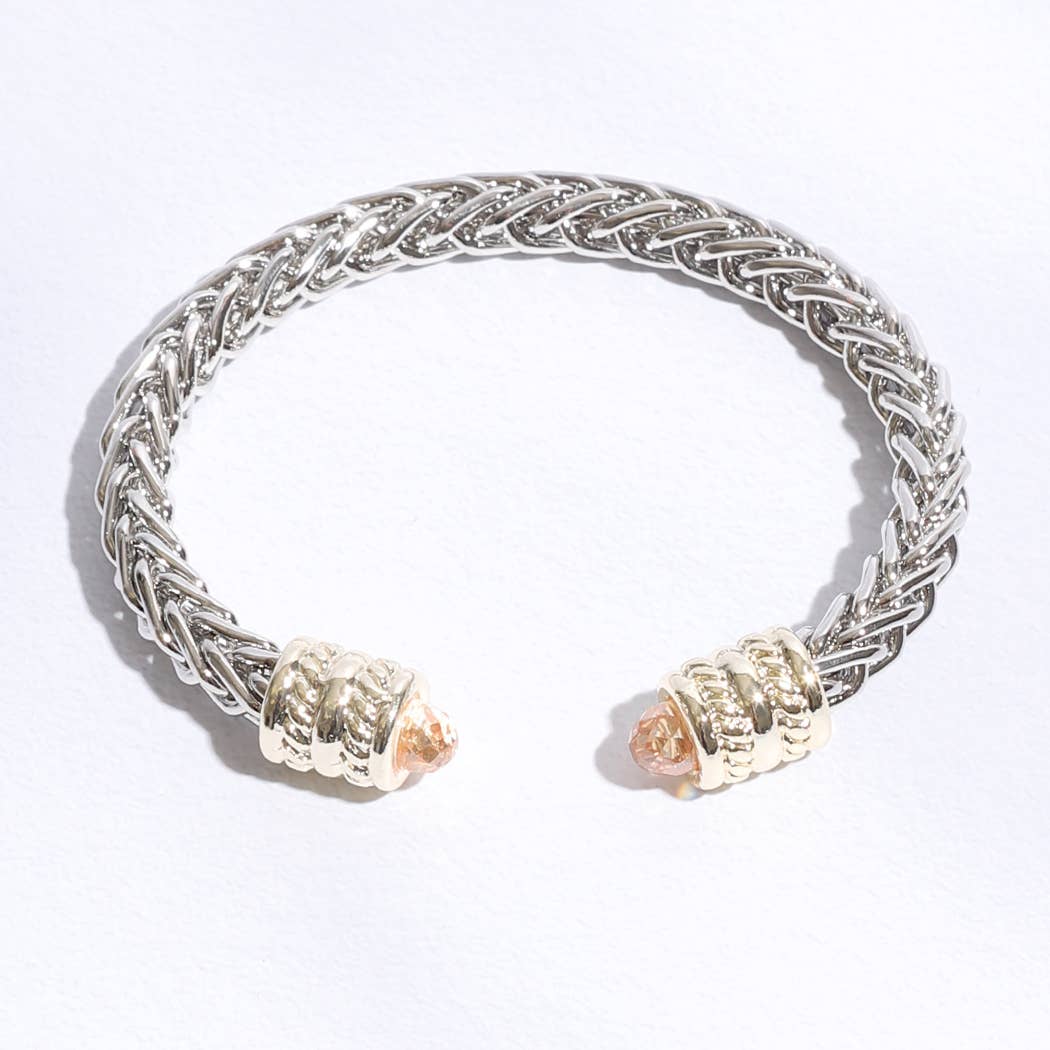 Fashion City - Wholesale Cuff Bracelet - Ponytail Gemmed Out Bangle Bracelet6