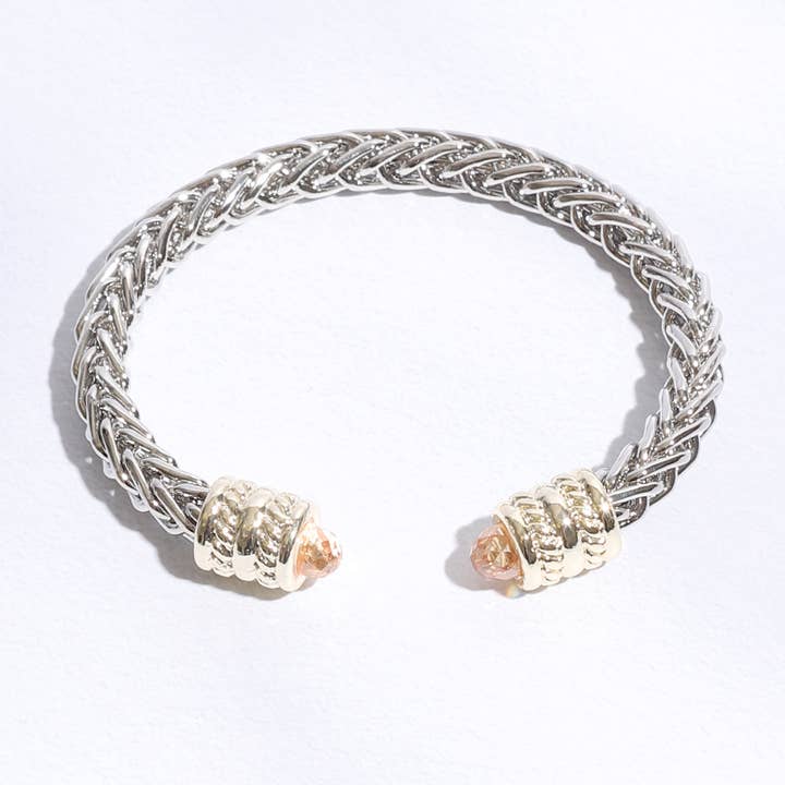 Fashion City - Wholesale Cuff Bracelet - Ponytail Gemmed Out Bangle Bracelet6