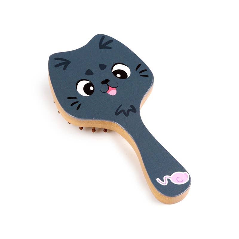 Puckator Ltd - Wholesale Hair Brush/Comb - Beans & Co Cats Bamboo Hair Brush2