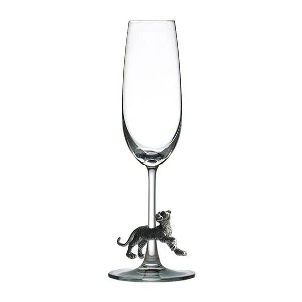 Menagerie Krystal Champagneglas - Tiger for engroshandel hos MENAGERIE