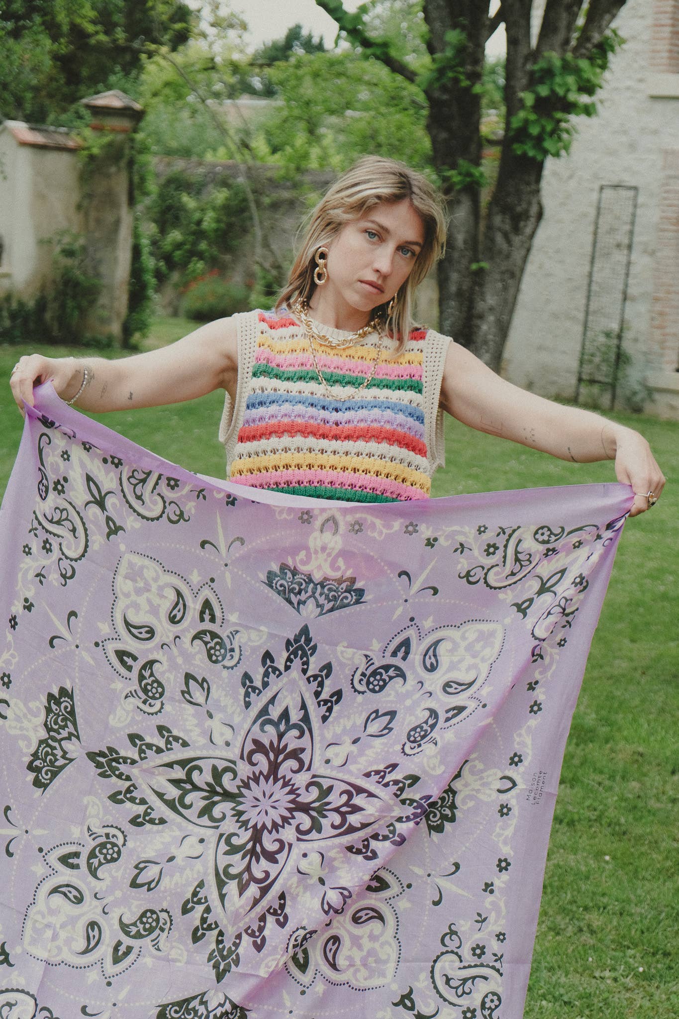 Maison Lecomte Flament - Venta al por mayor Bandana - Mujer - Bandana lila1