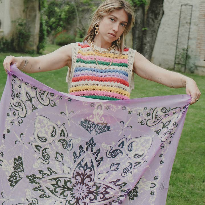 Maison Lecomte Flament - Venta al por mayor Bandana - Mujer - Bandana lila1