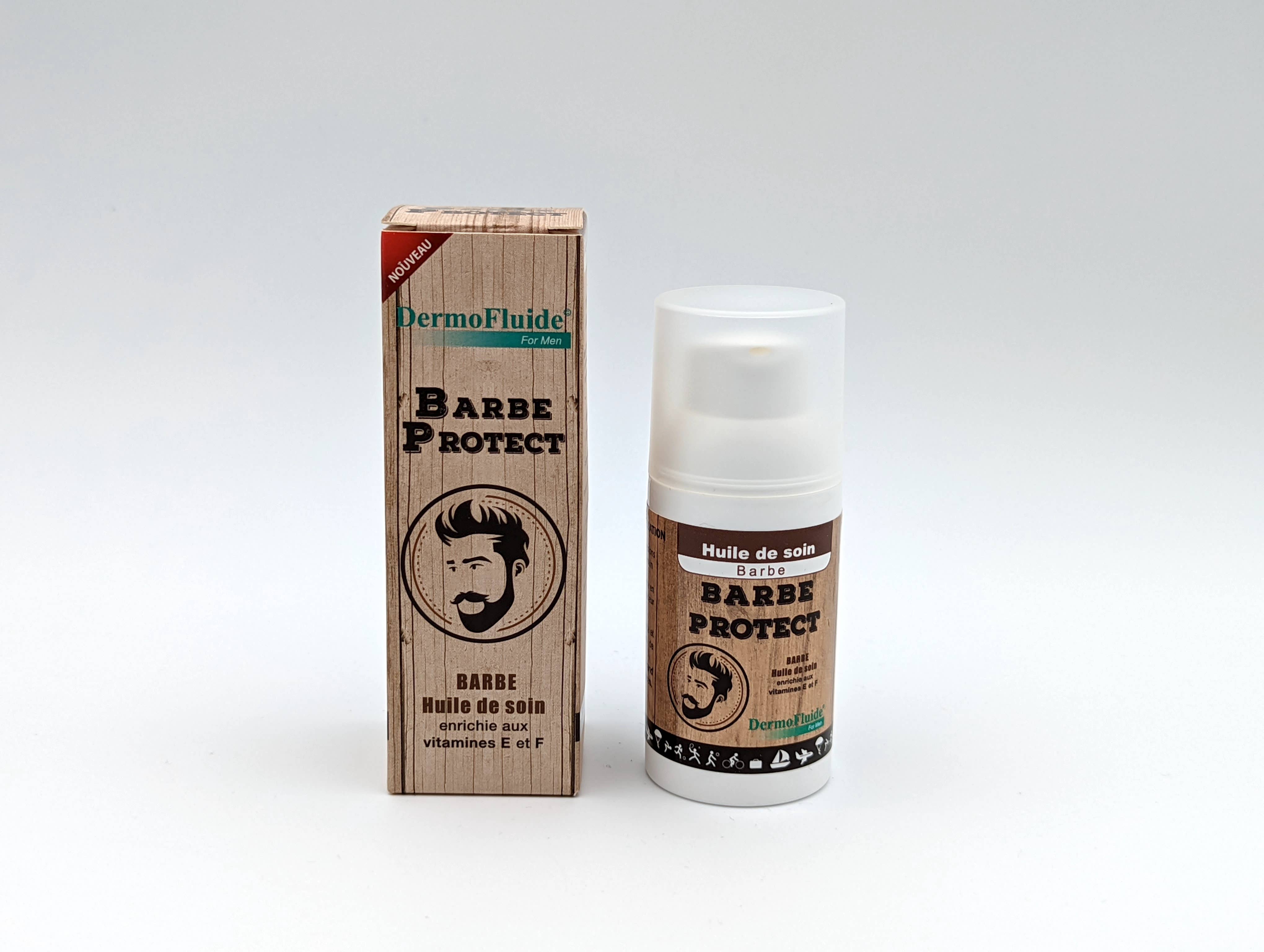 dermofluide - Wholesale Beard Styling Product - Barbe Protect Beard Care Oil 30ml Pump Bottle