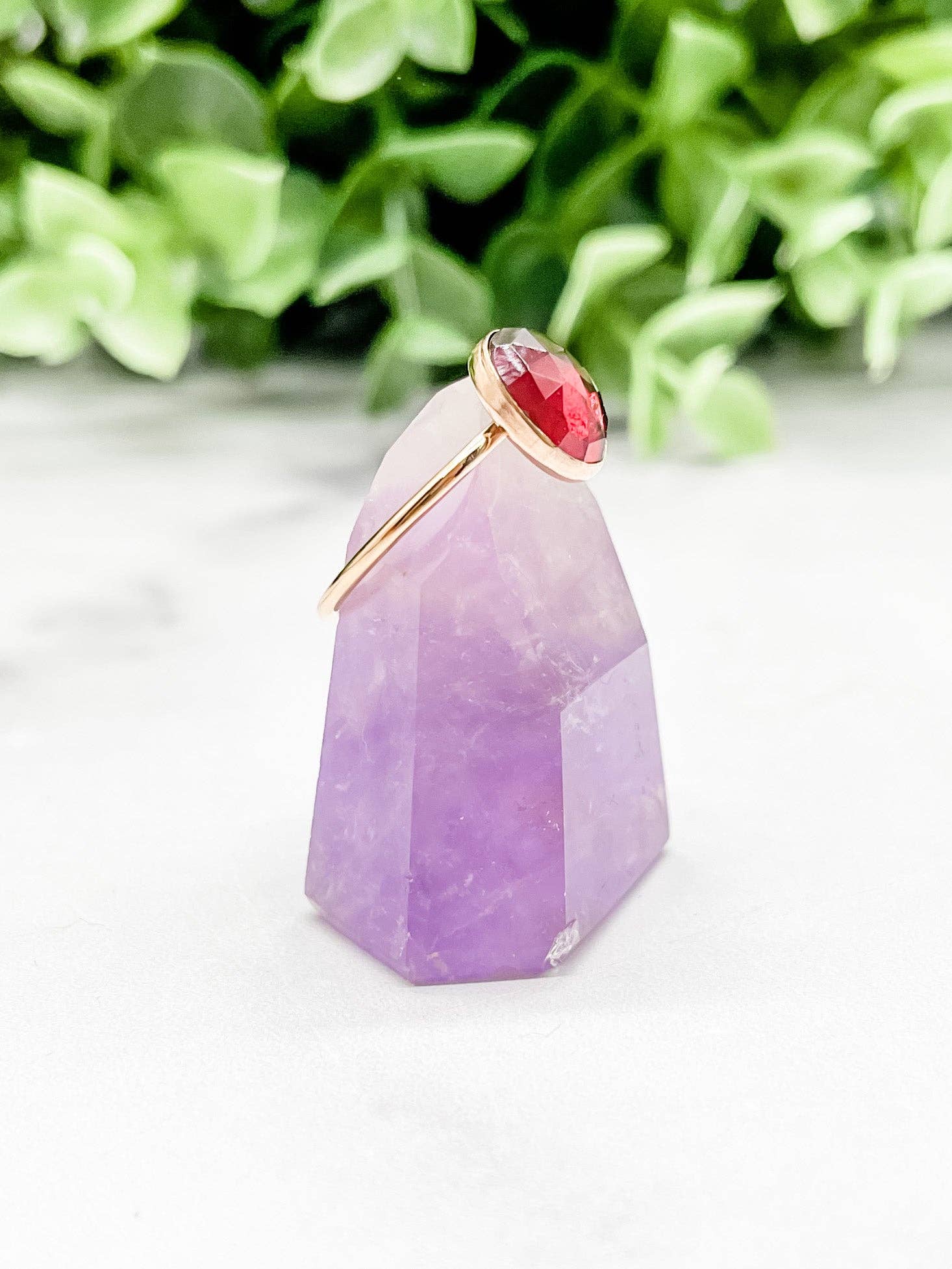 Simply Chic Jewelry - Wholesale Single Stone/Solitaire Ring - Garnet Oval Ring3