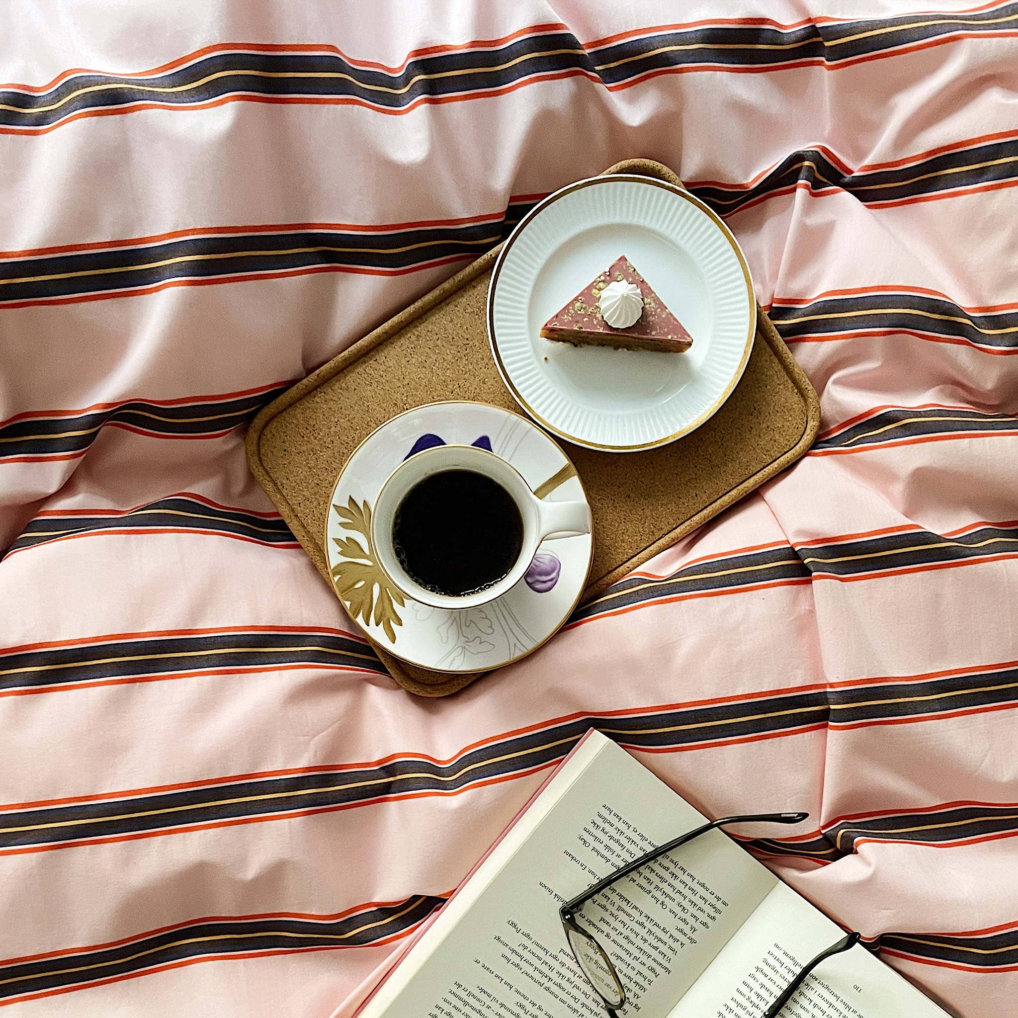 HOMEHAGEN – wholesale Sängkläder – Bäddset i bomullspercale - Rosa dobbyrand7