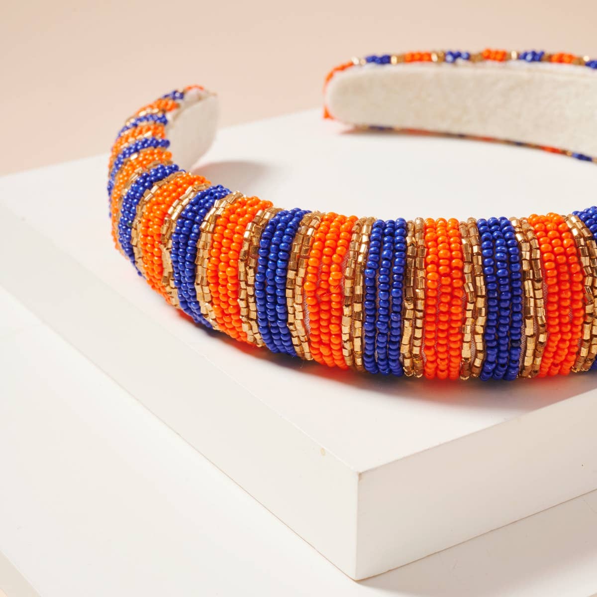 Frem - Wholesale Fashion Headband - Women's - Game Day Color Block Seed Bead Headband21