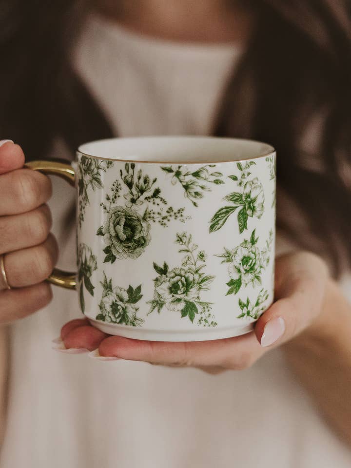 Green Delft Coffee Mug - Home Decor & Gifts and other Purchase Wholesale chic. Free Returns & Net 60 Terms on Faire trending on Faire.