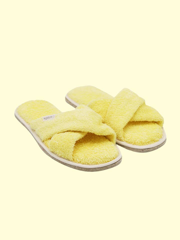 Caussün - Wholesale Slippers - Women's - Slippers - Yvette Lemon Yellow Sponge3