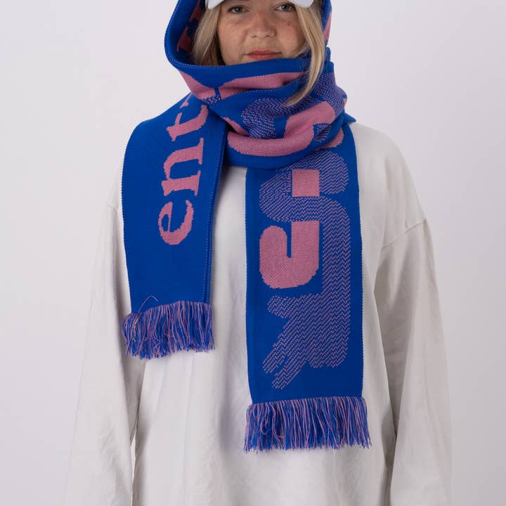 entzück dich selbst – Großhandel Schal – Damen – "entzück dich selbst" Schal (blau/rosa)