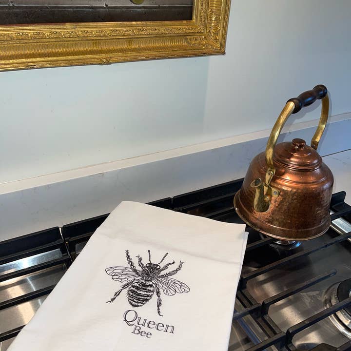 Toalha de chá Queen Bee por atacado de BDE screen printing