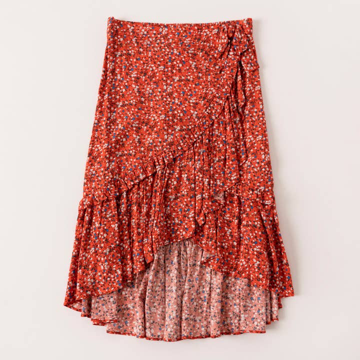 Jupe à volants florale récolte pour la vente par Kidpik