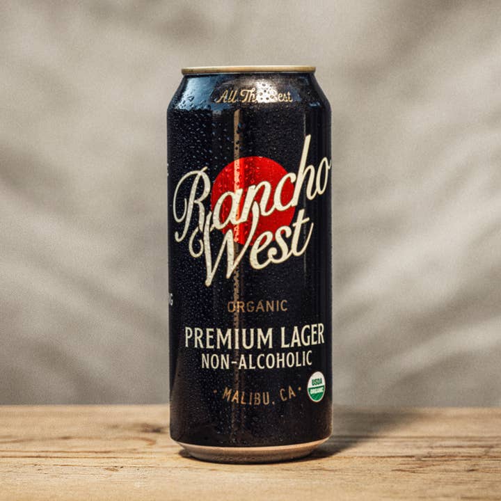 Non-Alcoholic Premium Lager 16oz for wholesale by Ranch West Beer