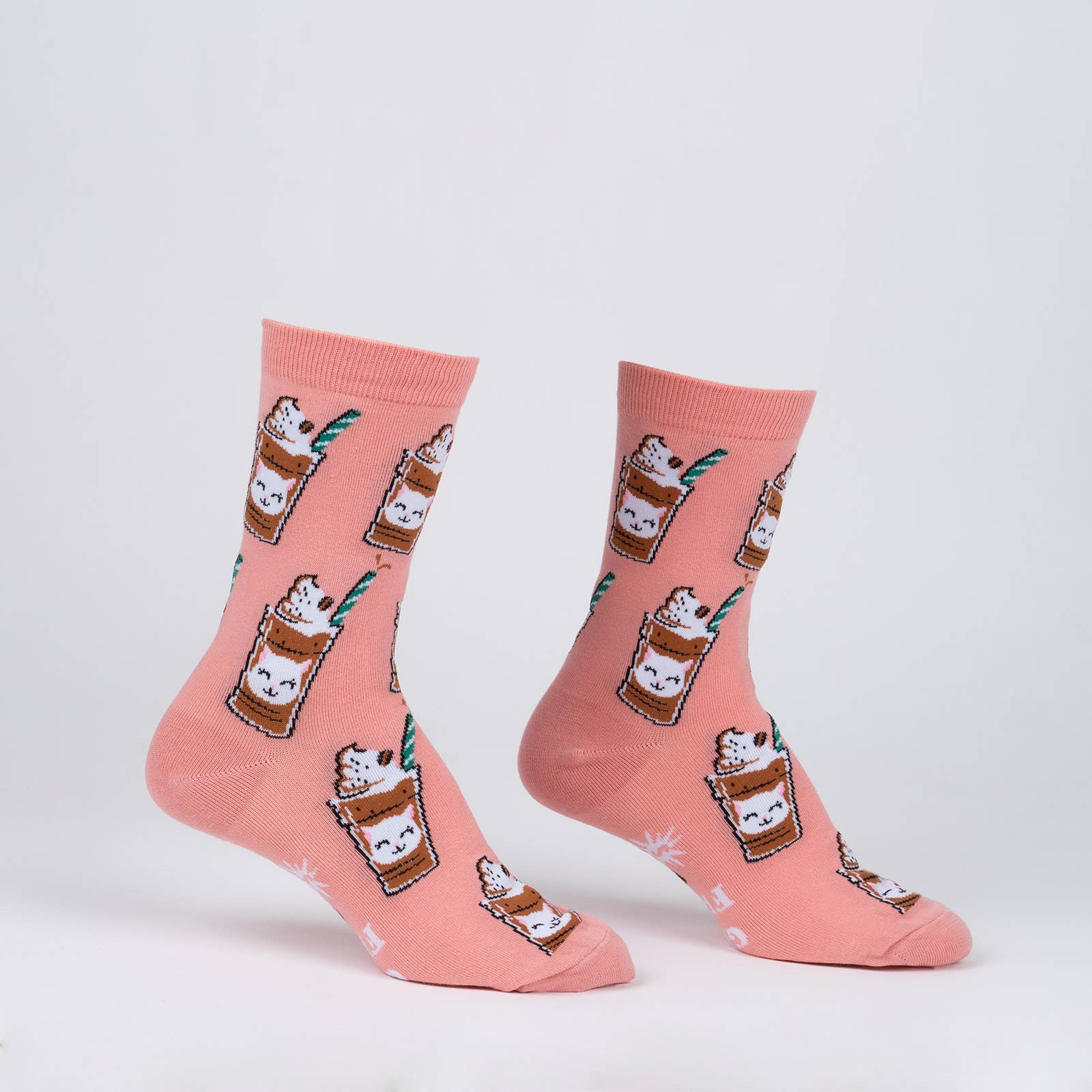 Sock it To Me - Wholesale Socks - Women's - Cat-puccino Crew Socks0