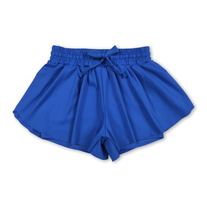 Shorts de yoga d'été pour filles en bleu pour la vente par Yawoo Garments