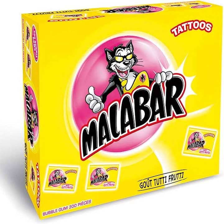 123bonbon – wholesale Chewing gum – MALABAR Tutti Taste - Box of 200