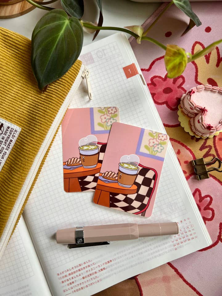 Hot Matcha Latte Sticker for wholesale by Marlene Vega Studio