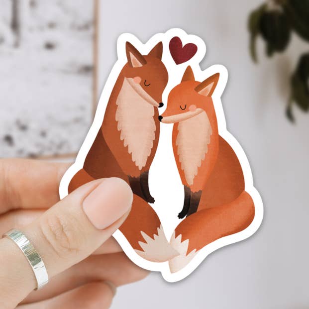 Tilda&Theo - Wholesale Magnet - Magnet fox couple wedding - fridge magnet gift0