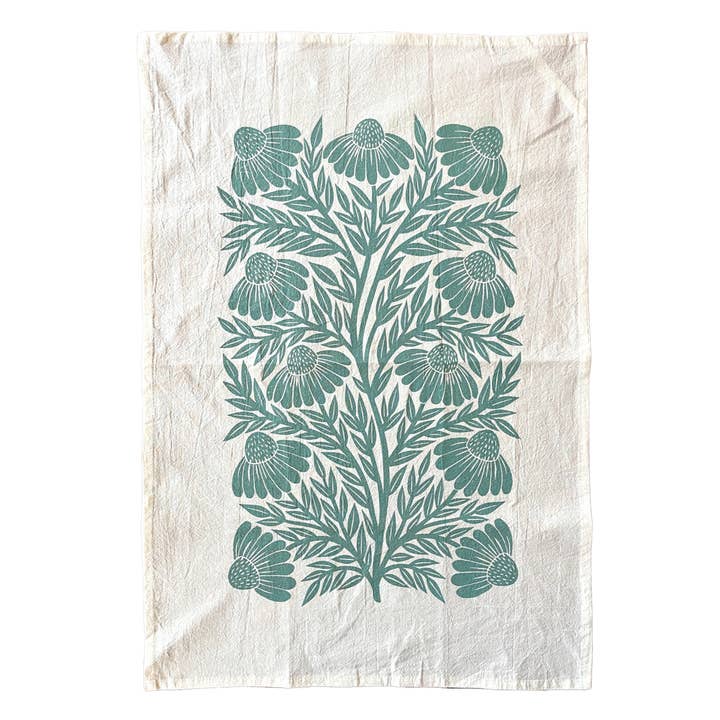 Katharine Watson - Wholesale Tea Towel - Echinacea Tea Towel