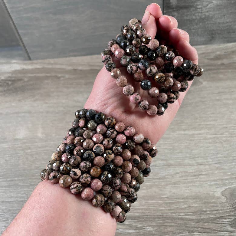 Keystone Crystals - Wholesale Beaded Bracelet - Polyhedral Gemstone Bracelet 8mm  – Assorted Crystals for Retail and Gift Shops21