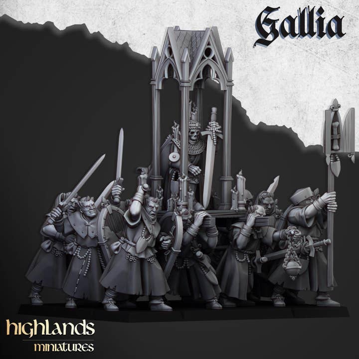 Grail Pilgrims Miniature Set - 28/32mm Scale Premium Resin Models for Wargaming and ttRPG, DnD, Human, Gallia, Durable, High Quality, Grail for wholesale by The Beaver and Broadsword