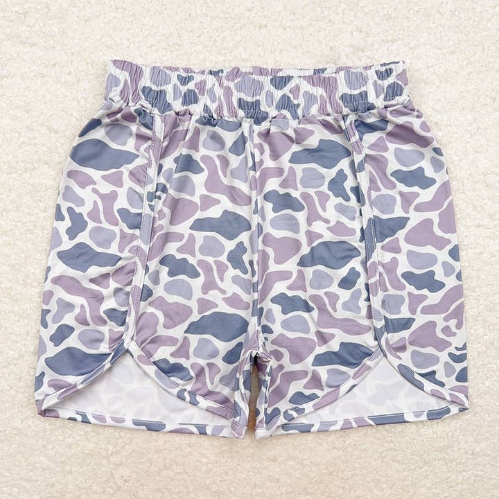 Adult Women Grey Camo Summer Shorts for wholesale by Aier Wholesale