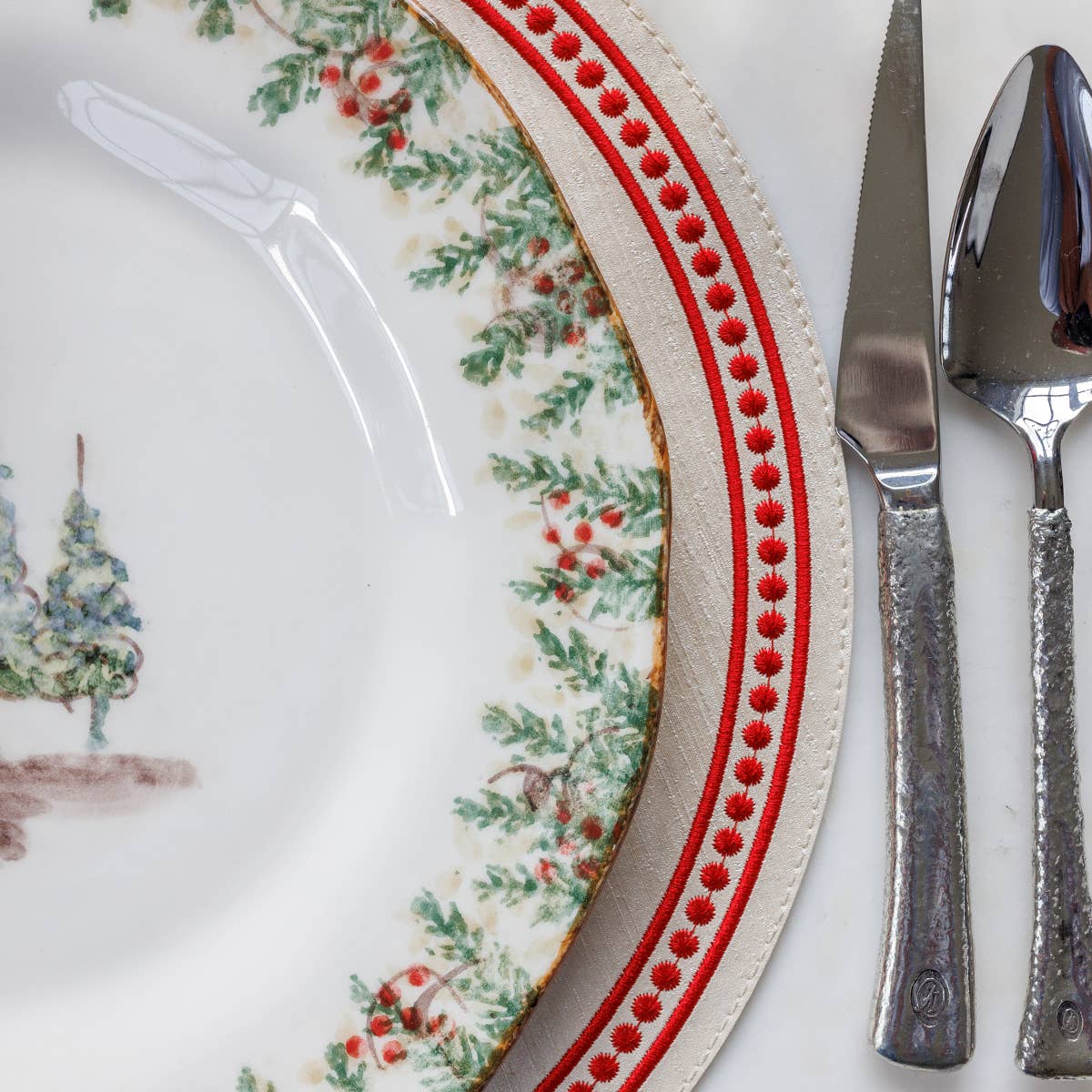 Arte Italica & Crown Linen Designs - Wholesale Placemat - Palermo Perla placemat - Uitverkoop8