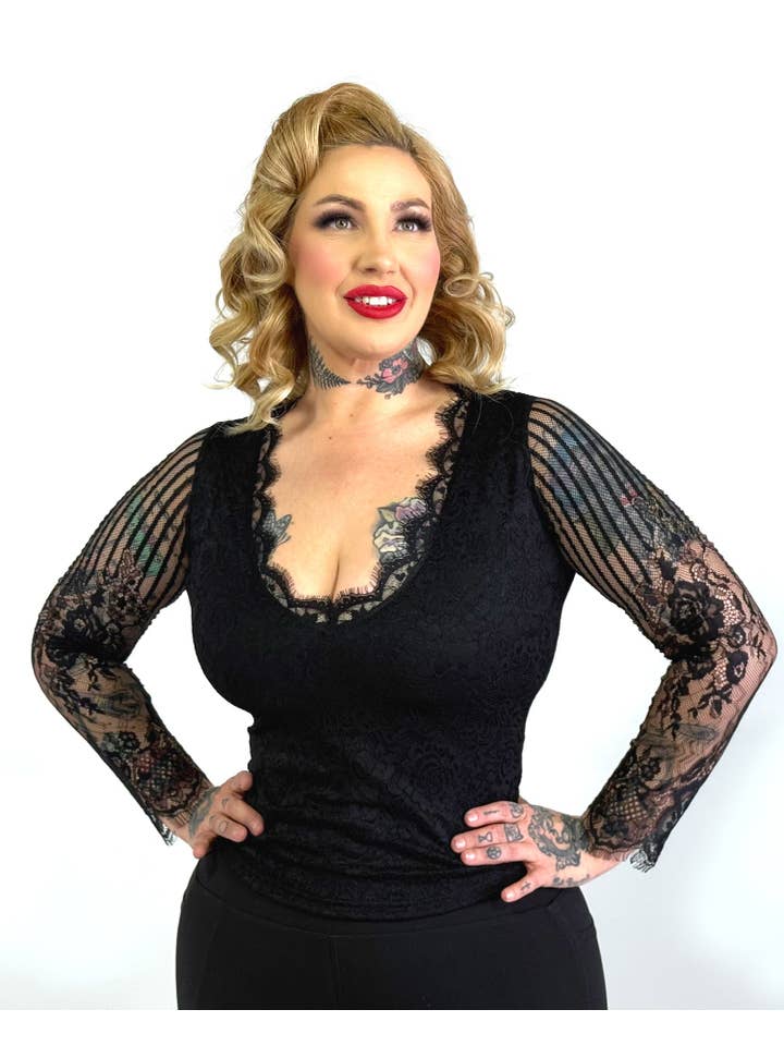 The Oblong Box Shopâ„¢ - Wholesale Blouse - Women's - Victorian Lace Top - RESTOCKED
