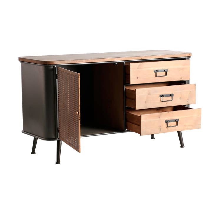 Kodu - Wholesale Sideboard - Tirkane Buffet, Made of Iron, In Natural Color, 119X47X68Cm2