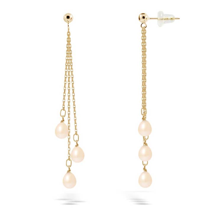 Orecchini Lunghi in Oro Giallo per la vendita all'ingrosso da parte di Inspirations