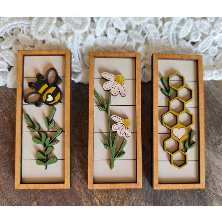 Silver Birch Designs Jewelry - Wholesale Magnet - Daisy/ Bee Magnet Set/ Kitchen Magnet Set