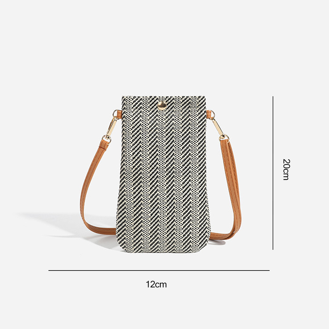 UNISHE - Wholesale Tote Bag - Women's - Woven Vertical Straw Crossbody Shoulder Bag ZK32254