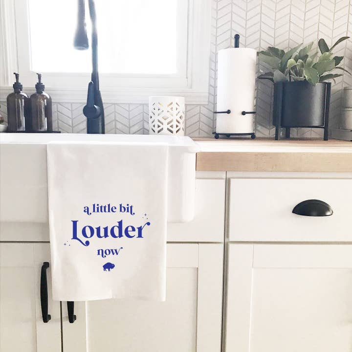 Perfect Day Print Co - Wholesale Tea Towel - Buffalo Bills NY Tea Towel - Little Bit Louder Now