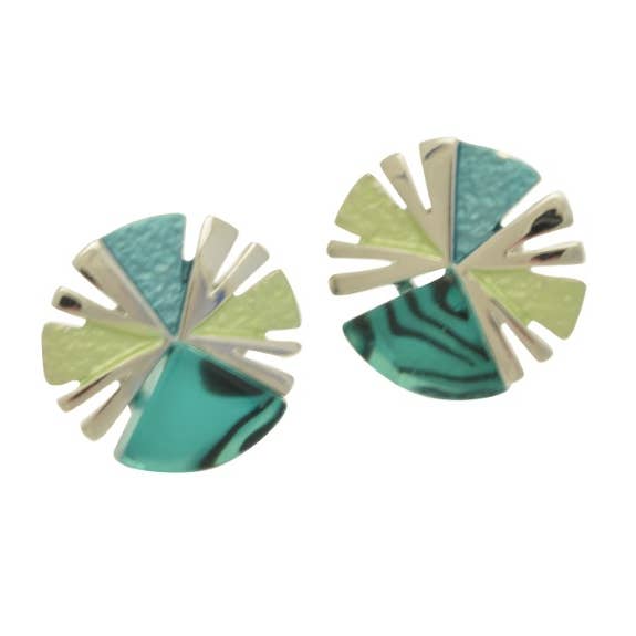 Ohrringe mit grünem Segment für den Großhandel von Miss Milly Limited