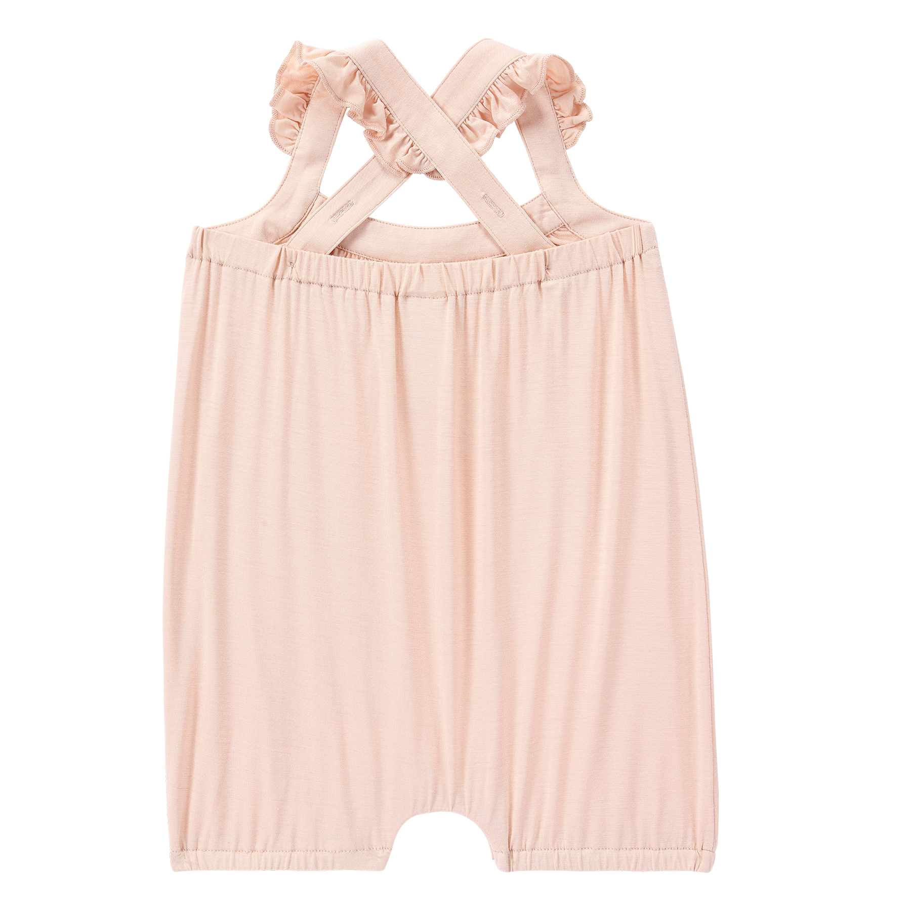 Bear's Little Fish - Wholesale Bodysuit (Non-Footed) - Baby - Bamboo Short Romper with Frills- Nude3