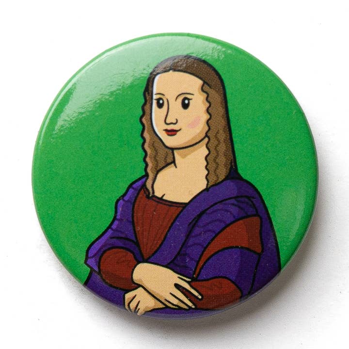 Button - Mona Lisa - 10-pack for wholesale by Today is Art Day