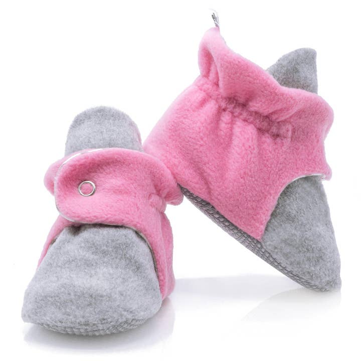 Graues Rosa Rutschfeste Sohle, Fleece-Babyschuhe, Babyschuhe für Neugeborene, S für den Großhandel auf Faire