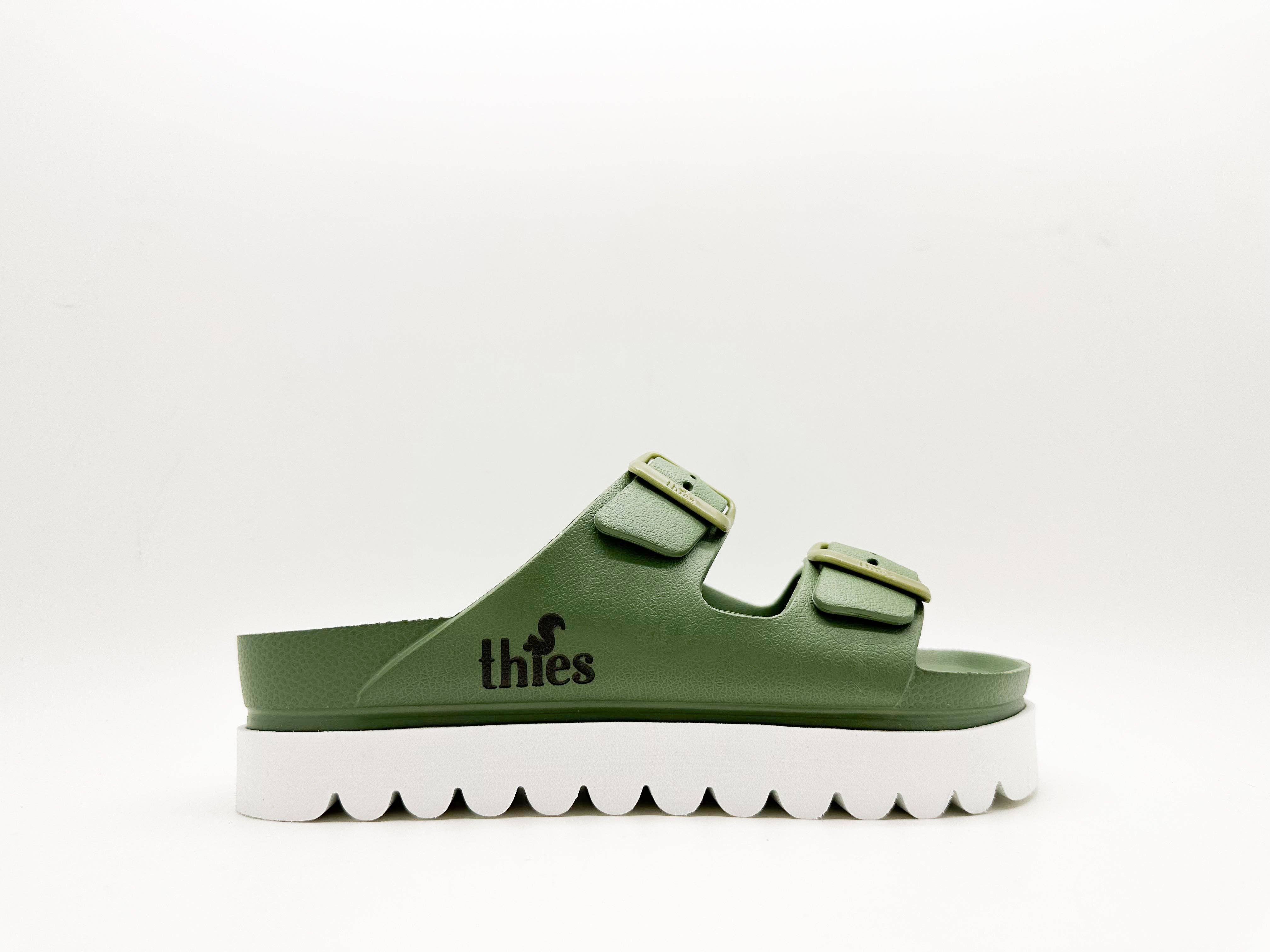 thies 1856 ® Ecofoam Plateau Sandal vegan khaki for wholesale on Faire1