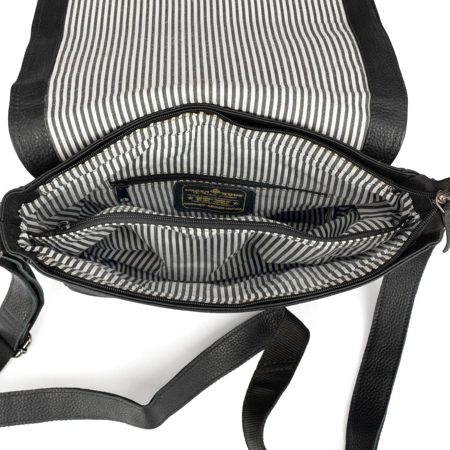 Greenwood Leather USA - Wholesale Messenger Bag - Women's - Smart Messenger Mini Steven 11" Black2