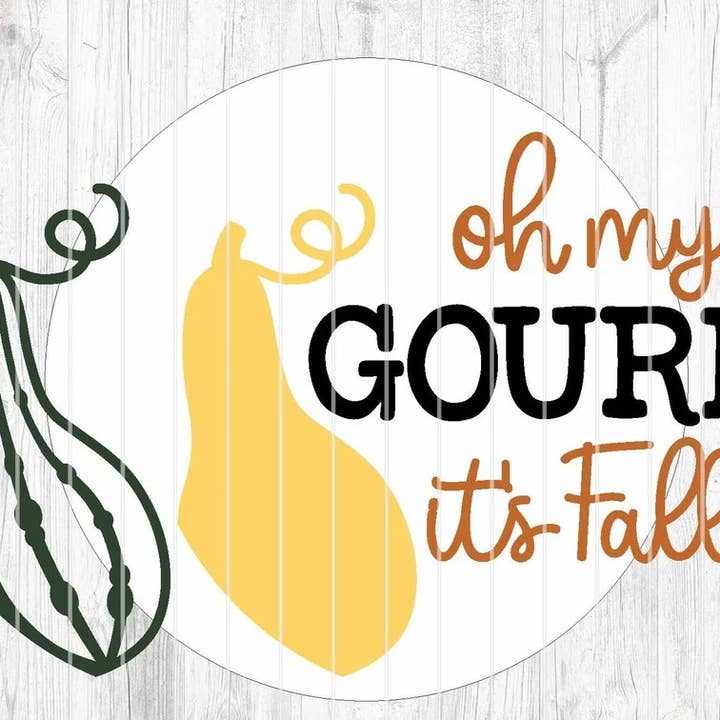 Automne - Oh Mon Gourd C'est l'Automne Pendentif de Porte DIY | Panneau en Bois pour la vente par Kate's Blanks