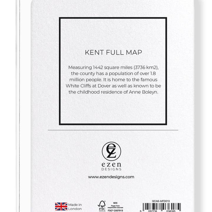 Ezen Trade – wholesale Everyday greeting card – KENT FULL MAP: Greeting Card1
